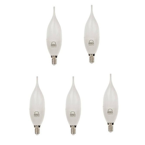 لامپ ال ای دی 5 وات بروکس مدل C37L پایه E14 بسته 5 عددی